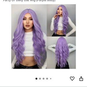 Long purple wig